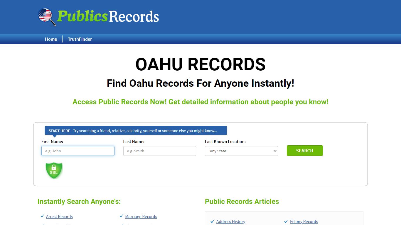 Find Oahu Records For Anyone